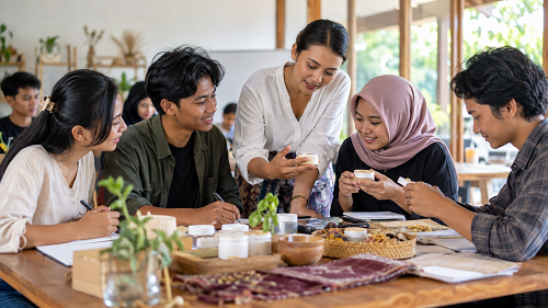 Ilustrasi kegiatan literasi anak